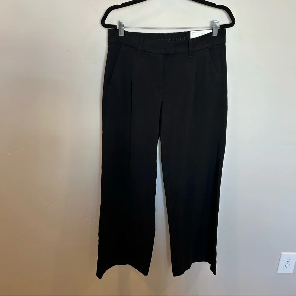 American Eagle Low-Rise Trouser, Black, 4 Long
